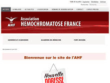 Tablet Screenshot of hemochromatose.fr